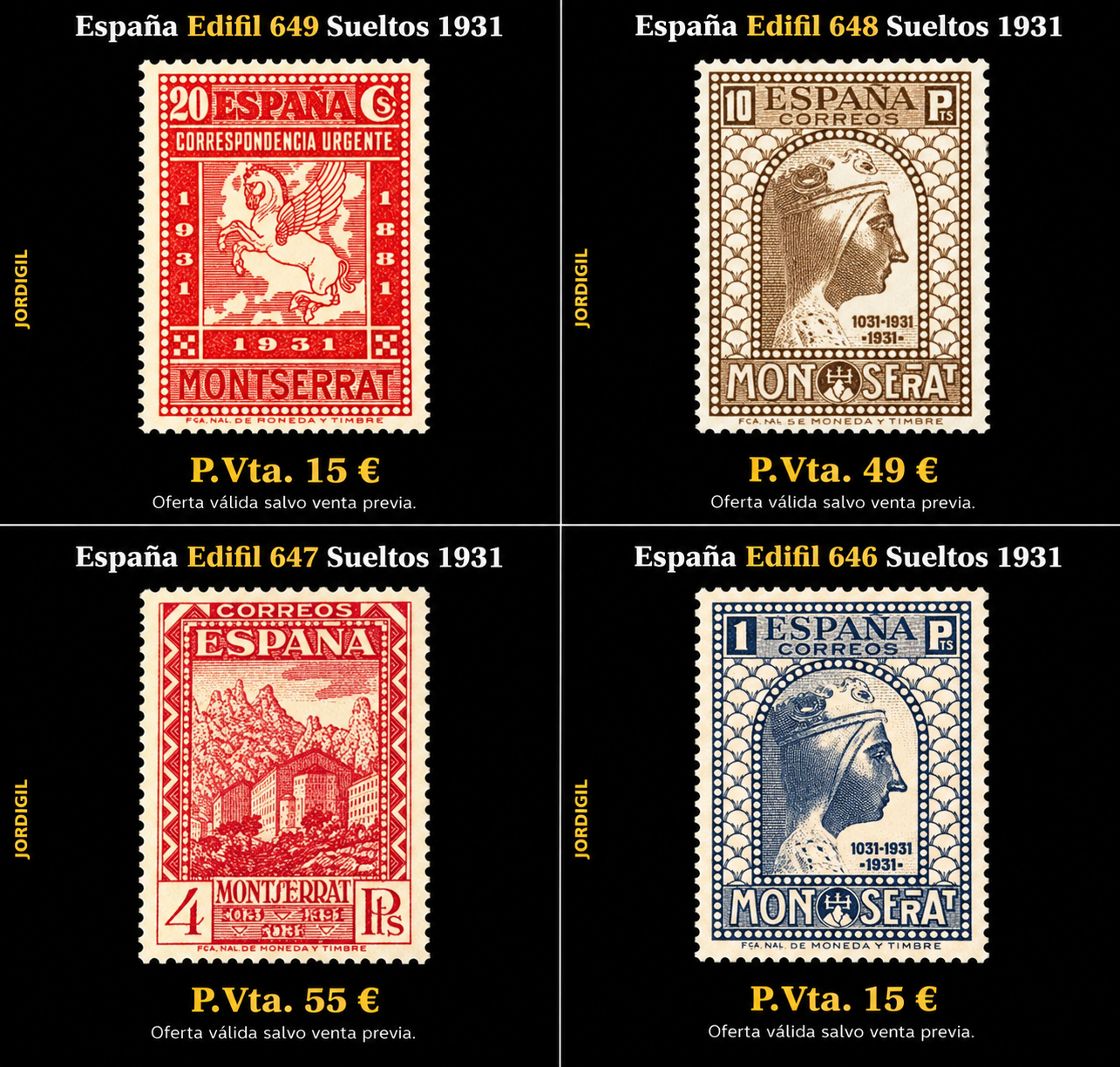 España · Edifil 646-647-648-649 · 99 €